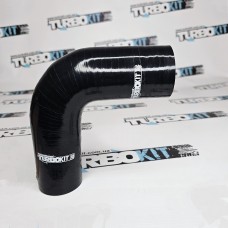 Силиконовый патрубок угол 90 град. 1,75" ( 45 мм) черный